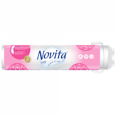 Диски ватные косметические Novita Soft (130шт/уп)