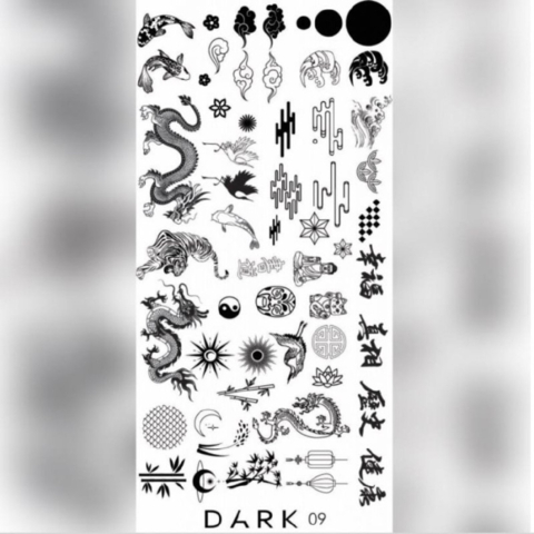 Трафарет для стемпінгу Dark №09