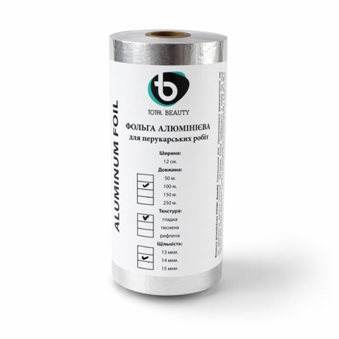 Фольга алюмінієва Total Beauty 0,14х100м гладка (1 рул)