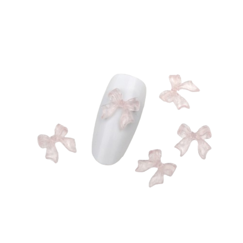 Шарми (фігурки) для нігтів S-83 Бантик 10х10 мм (1 шт), пудрові