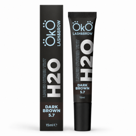 Фарба для брів та вій OKO Liquid Hybrid Tint H2O 5.7 Dark Brown, 15 мл