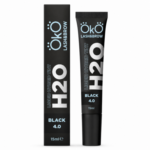 Фарба для брів та вій OKO Liquid Hybrid Tint H2O 4.0 Black, 15 мл