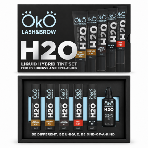 Набір фарб для брів та вій OKO Liquid Hybrid Tint H2O
