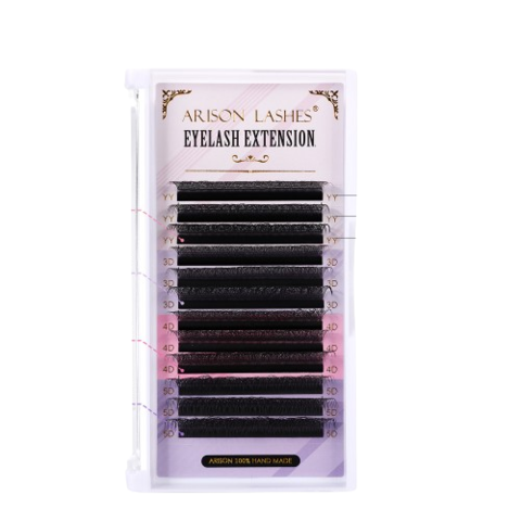 Вії Arison lashes чорні, 12 ліній Мікс 2D-5D  D, 0,07, 11-13 мм