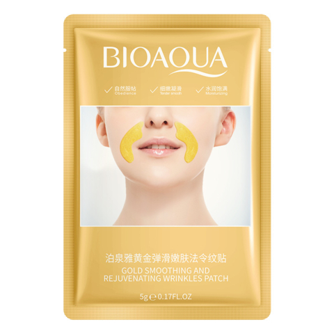 Маска-патч для носогубної складки Bioaqua Gold Smoothing And Rejuvenating Wrinkless Patch, 5 г