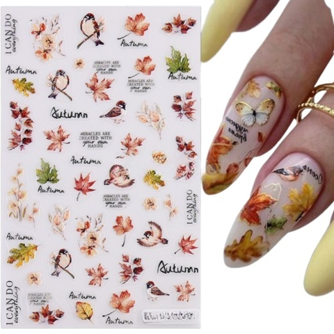 Наклейки на ногти ForMe Autumn GOLD.015, разноцветные