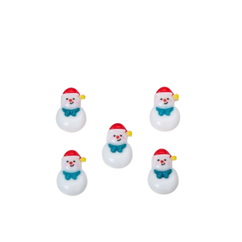 Шармы (фигурки) для ногтей Х-706 Снеговик 9х14 мм (1 шт), разноцветные