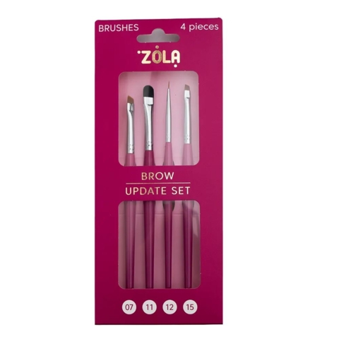 Набор кистей для бровей Zola Update Set (4 шт)