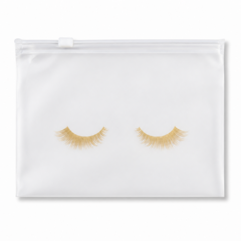 Органайзер на молнии zip-lock 17.5х14.3 см, прозрачно-золотистый