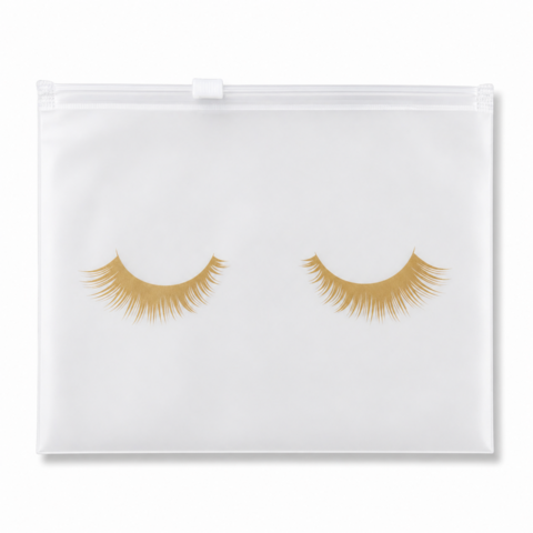 Органайзер на молнии zip-lock 19.3х14.5 см, прозрачно-золотистый