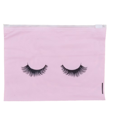 Органайзер на молнии zip-lock 19.3х14.5 см, розово-черный