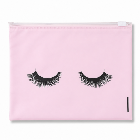 Органайзер на блискавці zip-lock 19.3х14.5 см, рожево-чорний