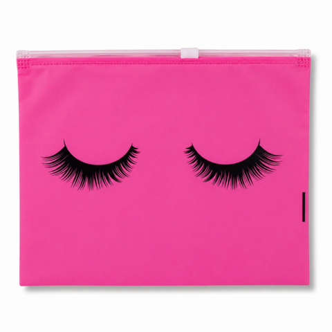 Органайзер на молнии zip-lock 19.3х14.5 см, малиново-черный