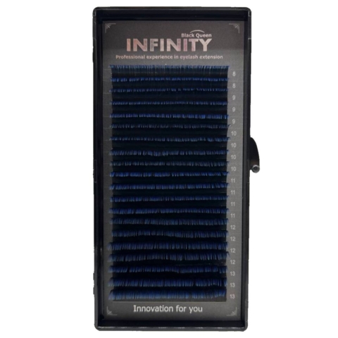 Вії Infinity омбре сині Mix D 0.10 8-13 мм