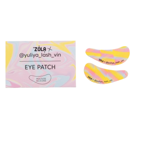 Патчи силиконовые Zola x Yuliya Lash Vin, Желто-розово-голубые Разводы