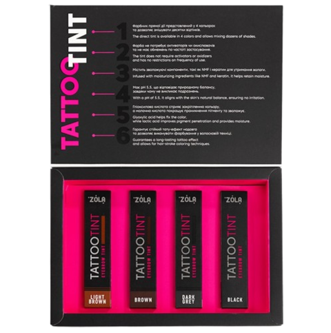 абор красок Zola Tattoo Tint, 4*15 мл