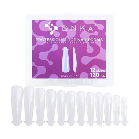 Форми для нарощування нігтів DNKa Reusable Upper Nail Forms Ballerina (120 шт/уп)