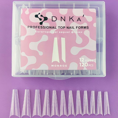 Форми для нарощування нігтів DNKa Reusable Upper Nail Forms Monroe (120 шт/уп)