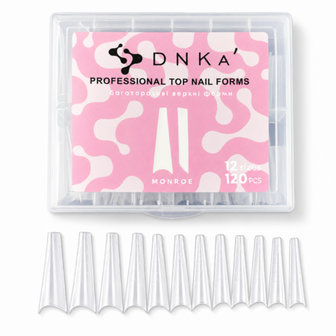 Форми для нарощування нігтів DNKa Reusable Upper Nail Forms Monroe (120 шт/уп)