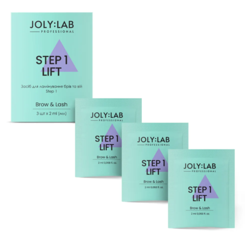 Набір складів для ламінування брів та вій Joly:Lab Step 1 3 по 2 мл