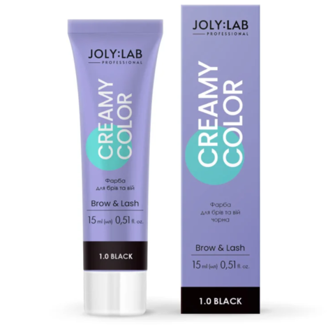 Фарба для брів та вій Joly:Lab Creamy Color чорна 15 мл