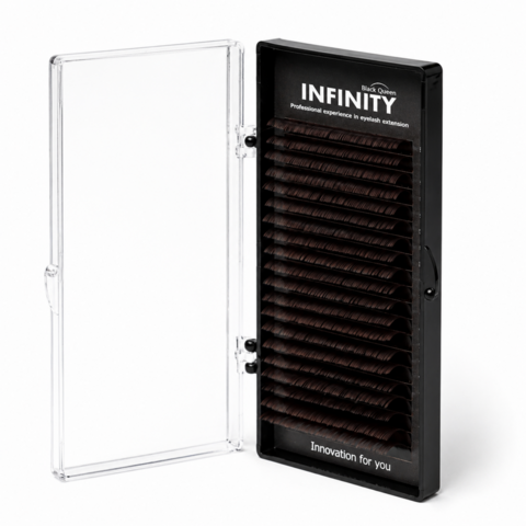 Вії Infinity темний шоколад 20 ліній L 0.07 8 мм