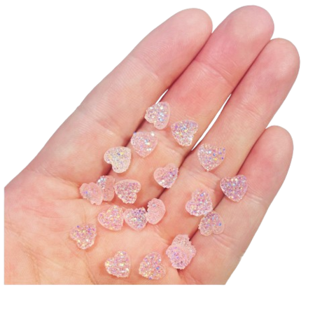 Шармы (фигурки) для ногтей S-382 Сахарное сердце 7.5х7.5 мм (1 шт), пудровые