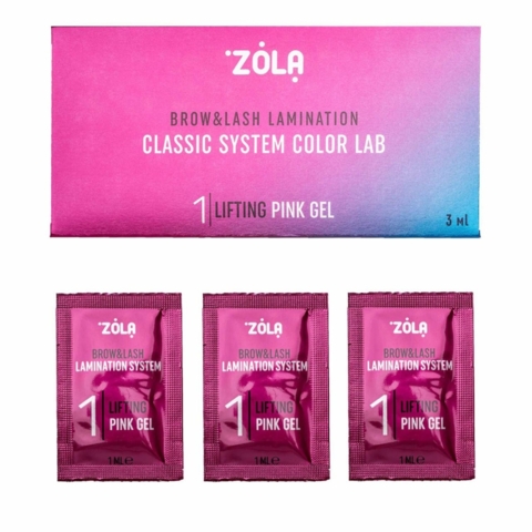 Склад для ламінування Zola Color Lab Lifting Pink Gel №01, 1 мл х 3шт