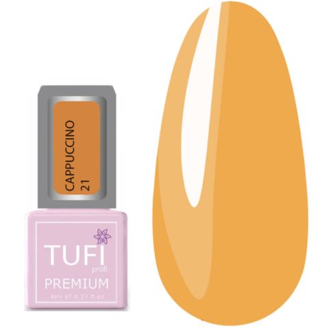 Гель-лак TUFI profi Premium Cappuccino № 21 Абрикосова ілюзія, 8 мл