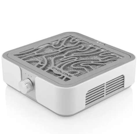Вытяжка для маникюра и педикюра Cyclone X2 72W с угольным НЕРА-фильтром, серебристая