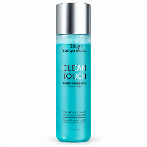 Тонер-знежирювач для брів та вій ZOLA x Sonya Brows Clean Touch 150 мл