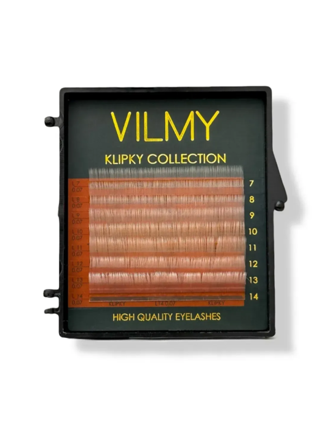 Вії Vilmy Klipky color Mix 8 ліній silver С 0.07 7-14 мм