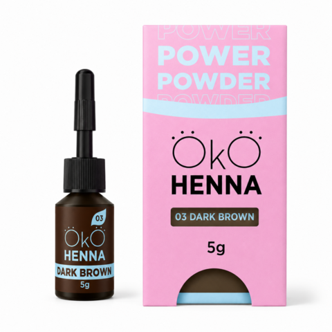 Хна для брів OKO Power Powder №03 5 г, dark brown