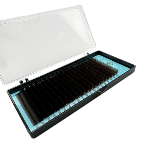 Ресницы Lex Family темный шоколад 20 линий Mix B 0.07 8-12 мм