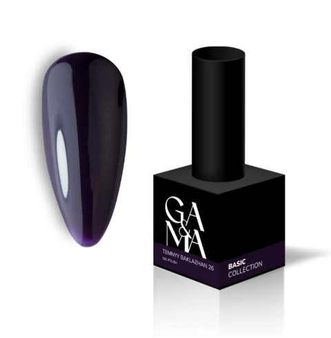 Гель-лак GA&MA Basic Collection №26 Temnyy Baklazhan  10 мл