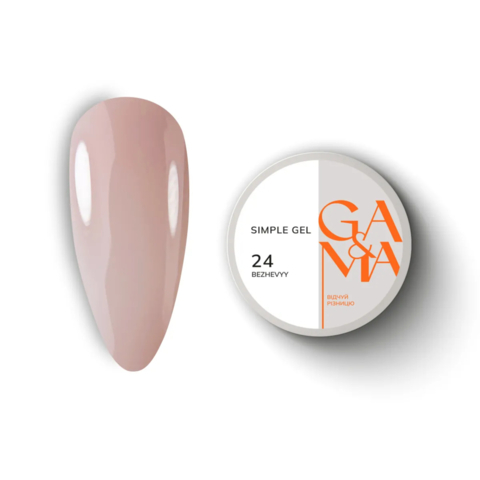 Гель моделюючий GA&MA Simple Gel №24 Bezhevyy 15 мл