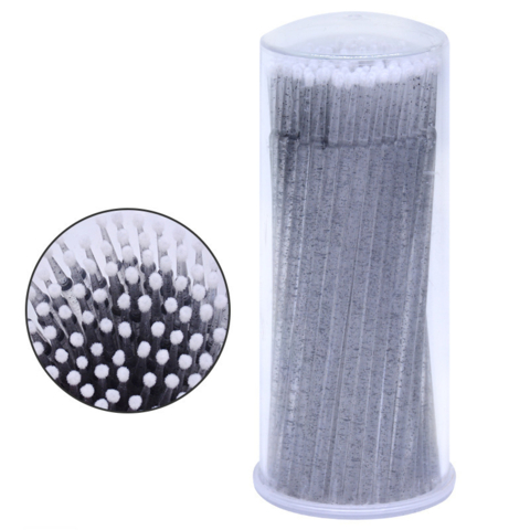 Мікробраші глітерні в тубі (100 шт), чорні