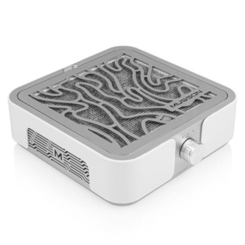 Вытяжка для маникюра и педикюра Musson X2 72W с угольным НЕРА-фильтром, серебристая