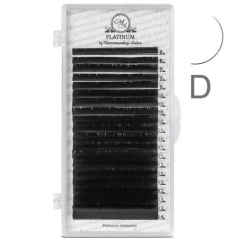 Вії Platinum чорні Mix D 0.10 8-14 мм