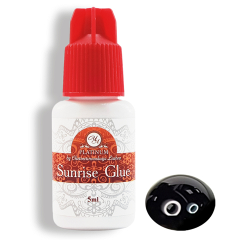 Клей для наращивания ресниц Platinum Sunrise 1 сек 5 мл черный