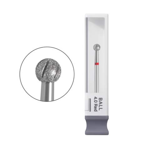 Фреза карбидная GA&MA Carbide Cold Шар 4.0 красный