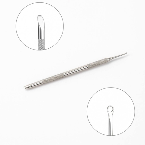 Лопатка для маникюра Edlen Fix L-04 (пушер скошенный и кольцо)