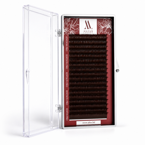 Ресницы Alias ​​Pro темный шоколад 20 линий Mix C 0.07 7-13 мм