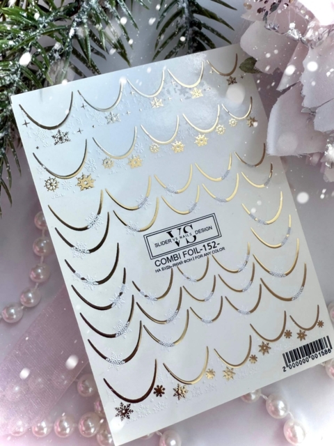 Слайдер для ногтей VS Nails Combi foil №152 Френч