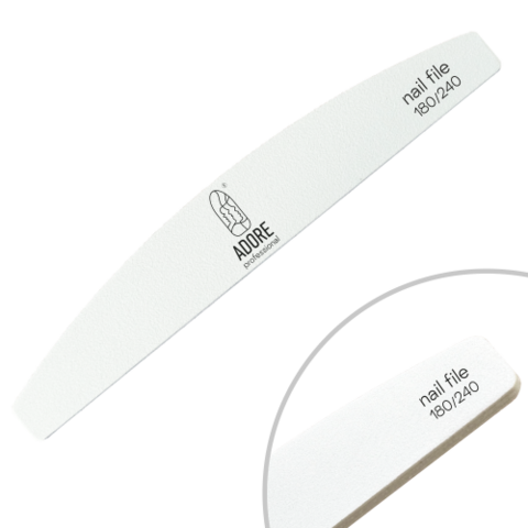 Пилка для нігтів Adore Professional півколо 180/240 грит