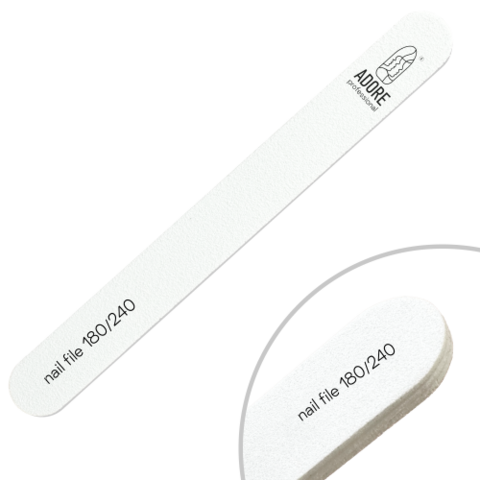 Пилка для ногтей Adore Professional прямая 180/240 грит.