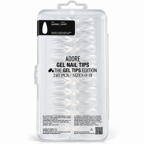 Тіпси гелеві Adore Professional Funky Gel Tips  Almond Short
