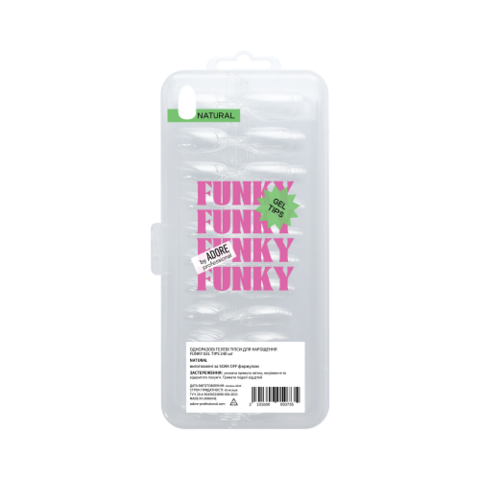 Тіпси гелеві Adore Professional Funky Gel Tips Natural 