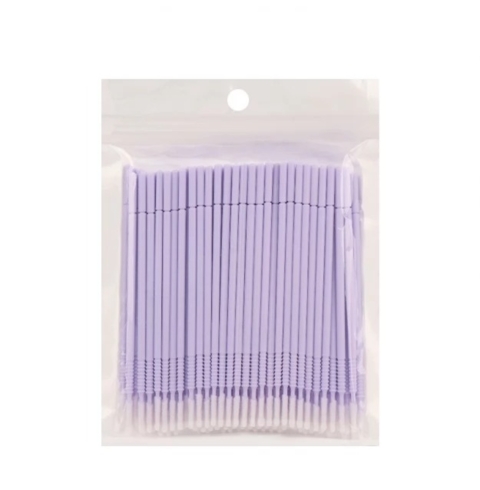 Мікробраші подовжені в пакеті Long Head (100 шт) світло-фіолетові