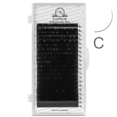 Ресницы Platinum черные Mix C 0.085 7-12 мм